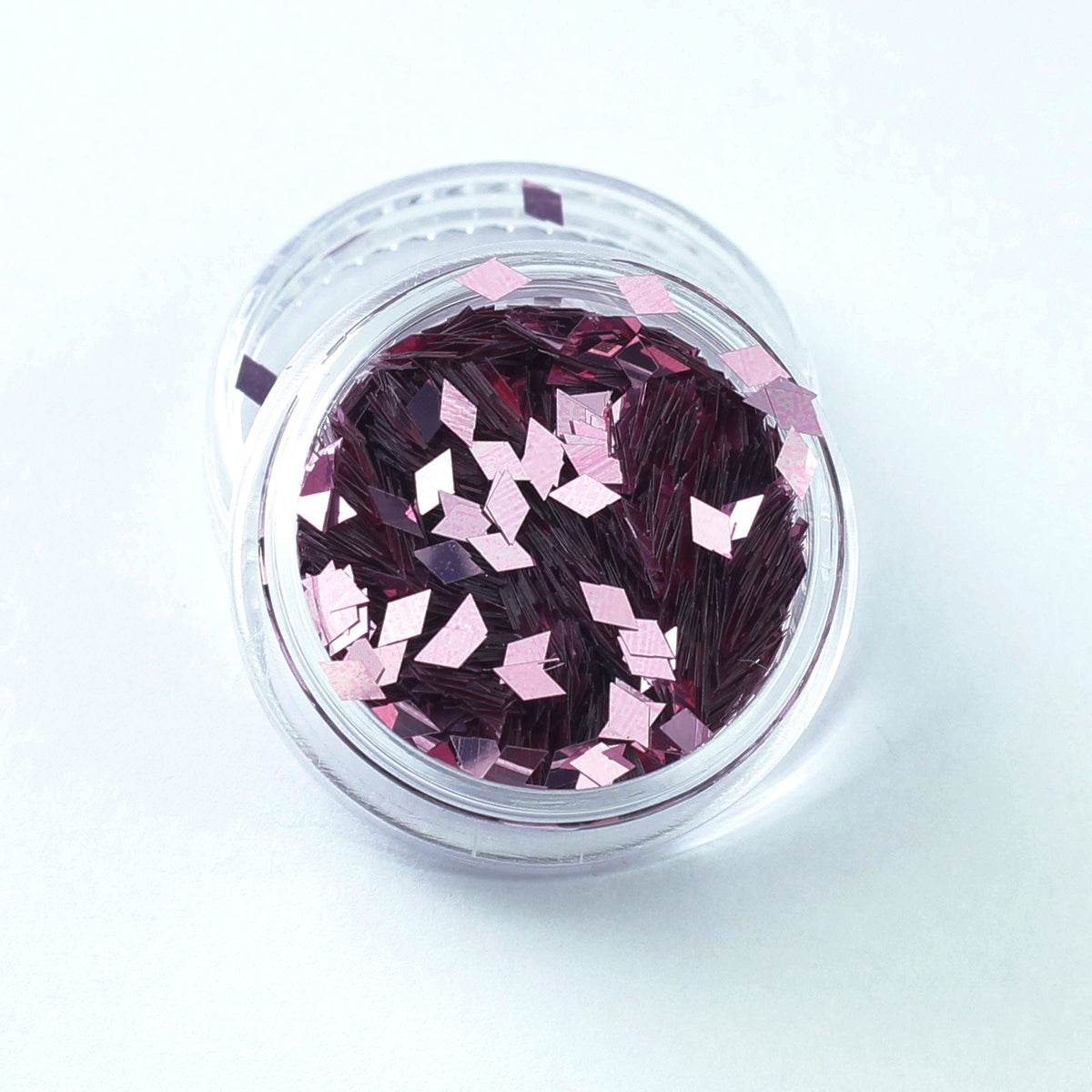 Metallic Pink Diamond Shape Face Glitter Size 1mm - 3mm