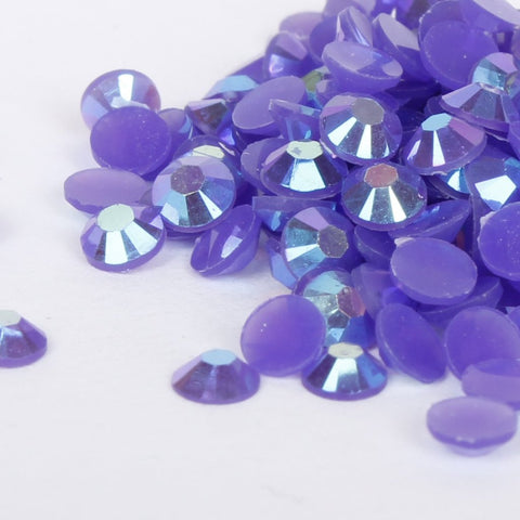 evol deep purple iridescent resin rhinestone face gems