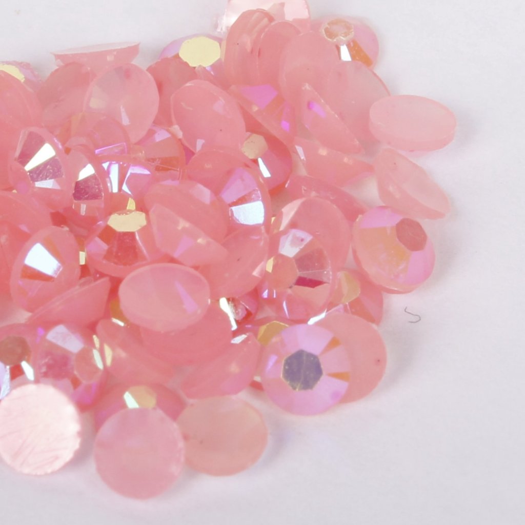 evol lipstick pink AB iridescent resin rhinestone face gems
