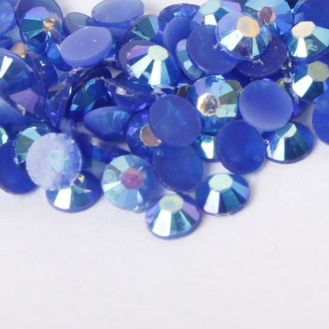 evol indigo blue iridescent resin rhinestone face gems