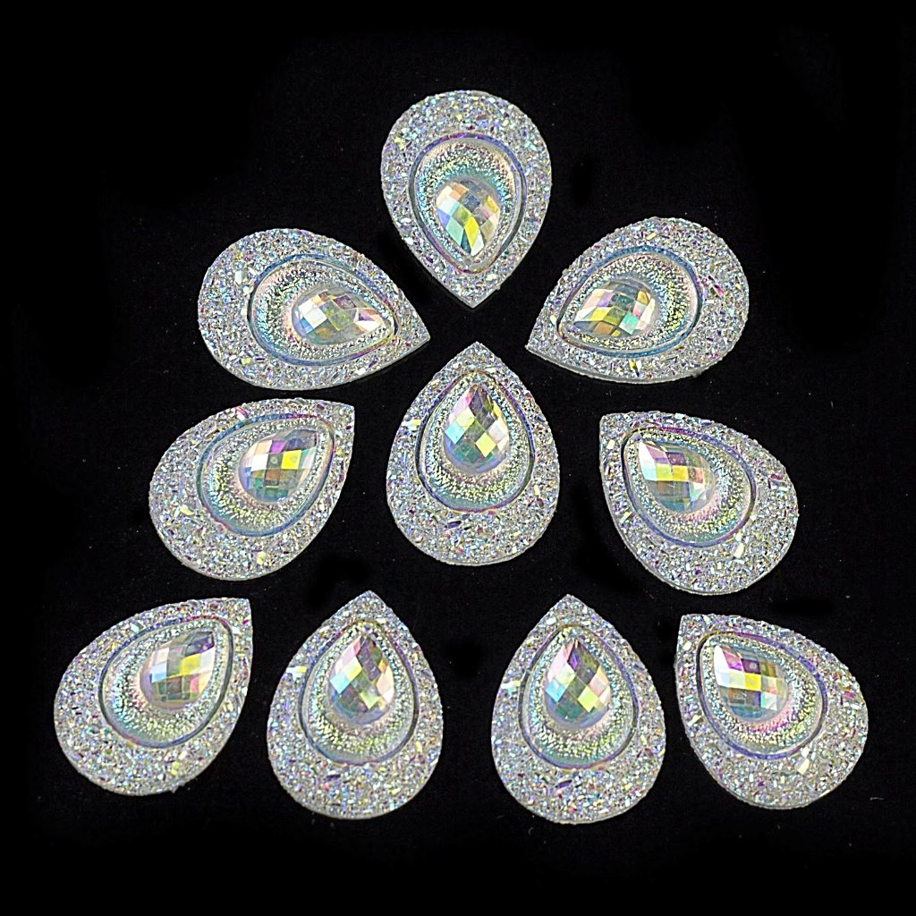 10pcs of Peacock Style Face and Body Gems