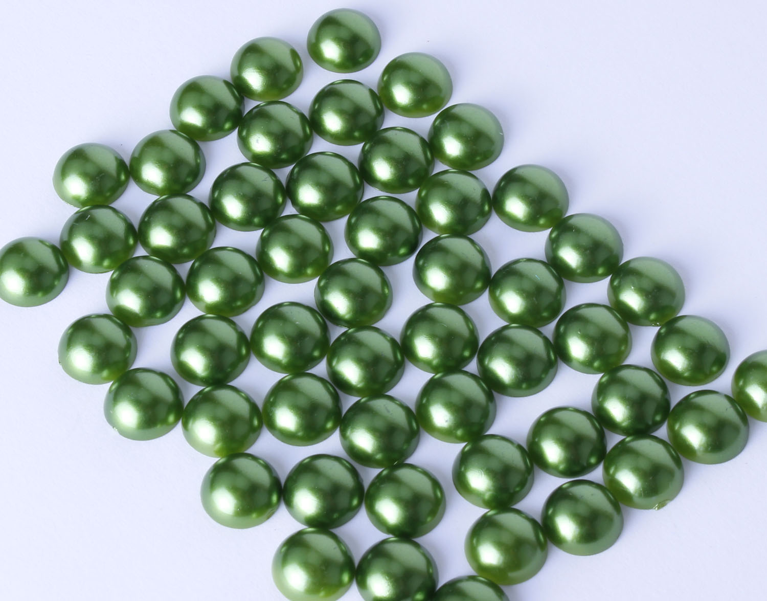 Dark Green Flat Back Pearls