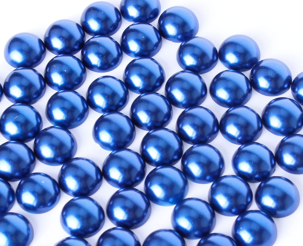 Royal Blue Flat Back Pearls