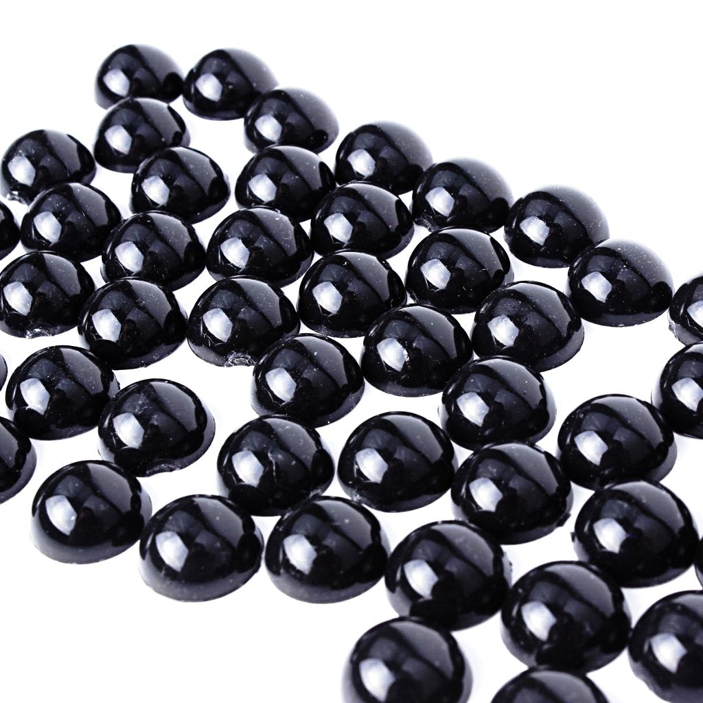 evol black flat back pearls