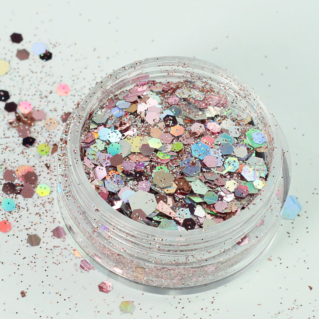 Rose Quartz Super Chunky Cosmetic Glitter Mix