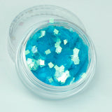 Iridescent Aquamarine 1.5mm Square Cosmetic Glitter