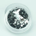 evol metallic silver square face glitter