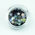 evol holographic smoke grey star shape festival glitter pot