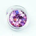 evol holographic pink star festival face glitter pot