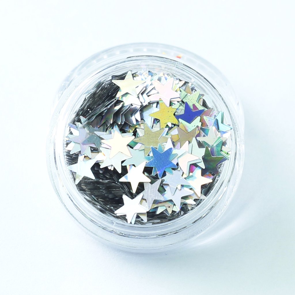 evol holographic silver festival glitter pot