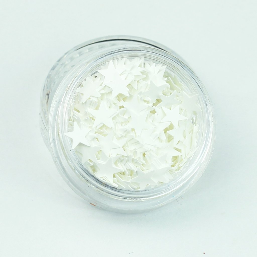 evol pearly white star glitter in pot