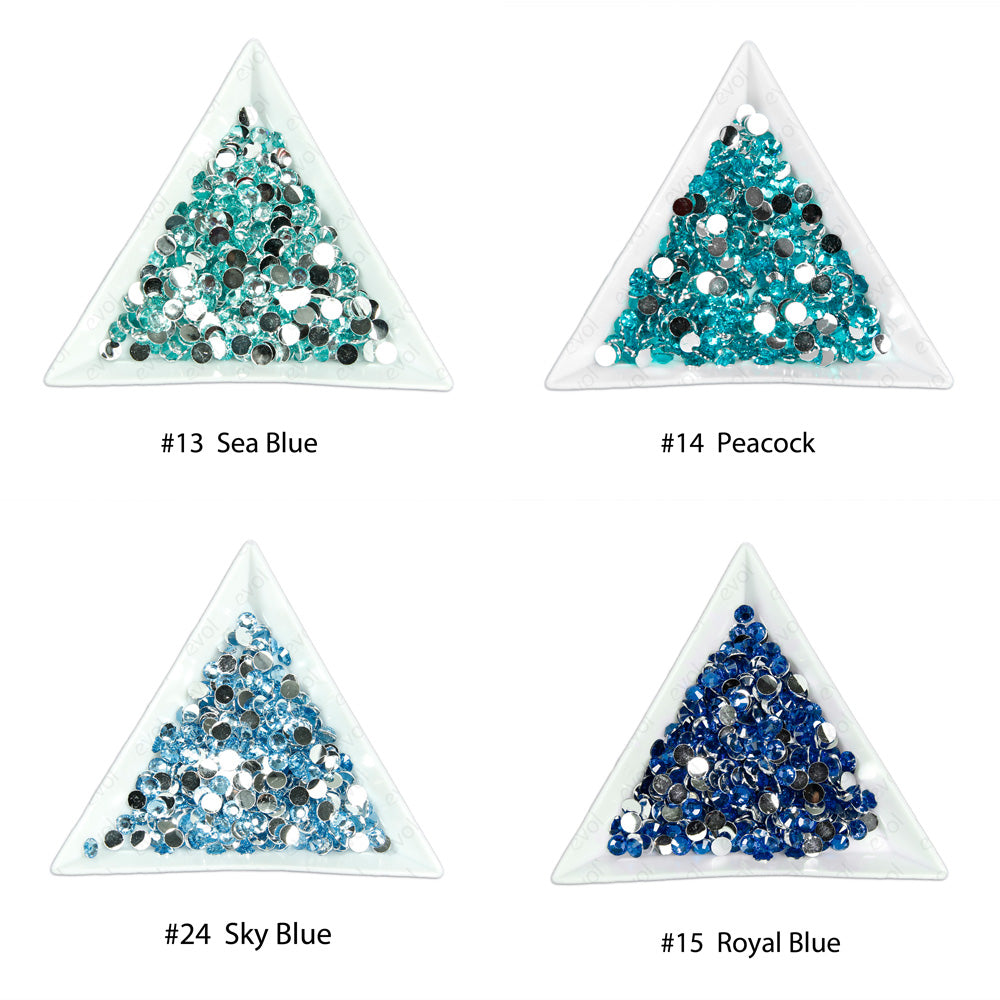 #24 Sky Blue - Bag of Flat Back Rhinestone Face Gems in Choice of 2,3,4,5 or 6mm