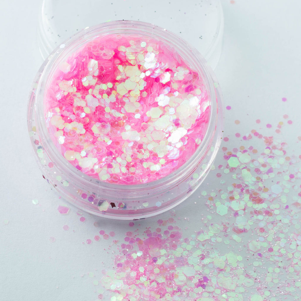 evol fairy dusty iridescent baby pink girly chunky festival glitter