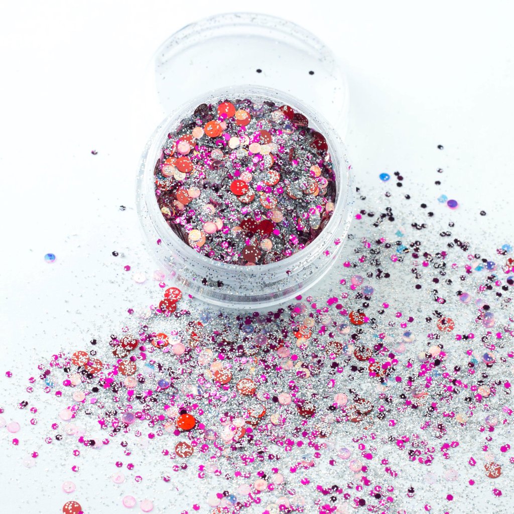 evol aurora chunky festival glitter mix in pot