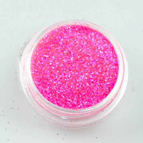 evol blazing pink iridescent glitter eyeshadow pot