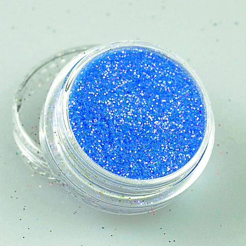 evol cobalt iridescent glitter eyeshadow pot