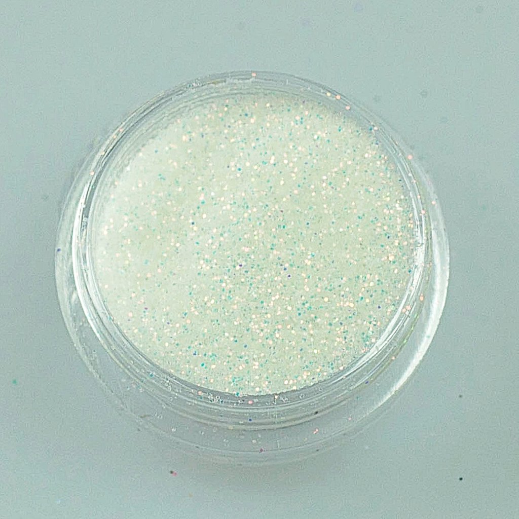 evol tri-colour iridescent white glitter eyeshadow pot