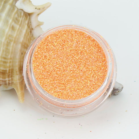 evol cosmetics carrot orange opaque iridescent dust face glitter wow