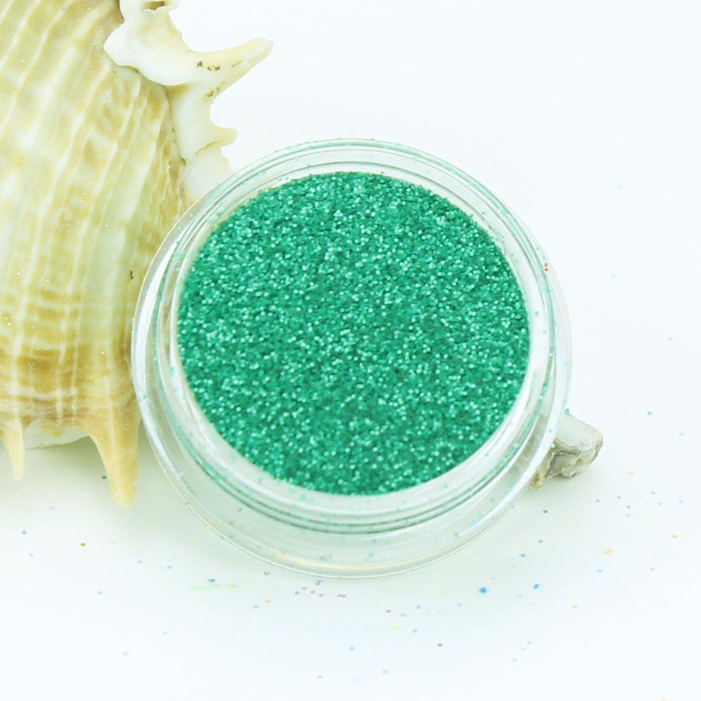 evol emerald green pearl dust face glitter
