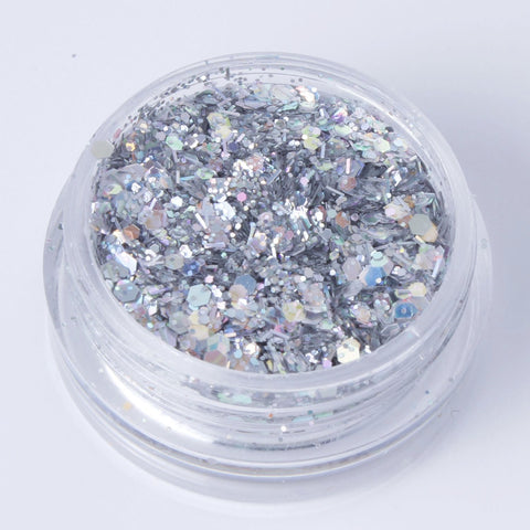 "Holographic Silver" Fine Cosmetic Glitter Mix