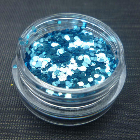 Metallic Brilliant Blue 1mm hexagon glitter