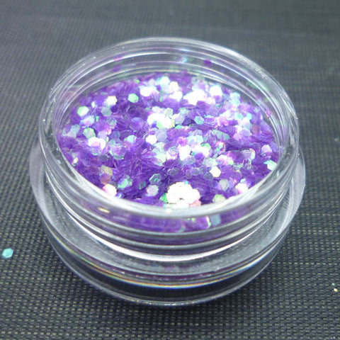 Iridescent Lilac 1mm hexagon glitter