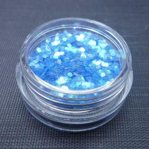 Iridescent Persian Blue 1mm hexagon glitter