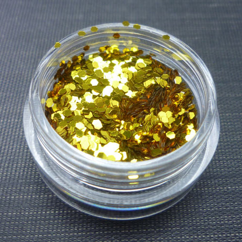 metallic gold hexagon festival face glitter