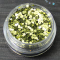 Metallic Lime 1mm hexagon glitter