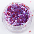 Iridescent Dark Mauve 1mm hexagon glitter