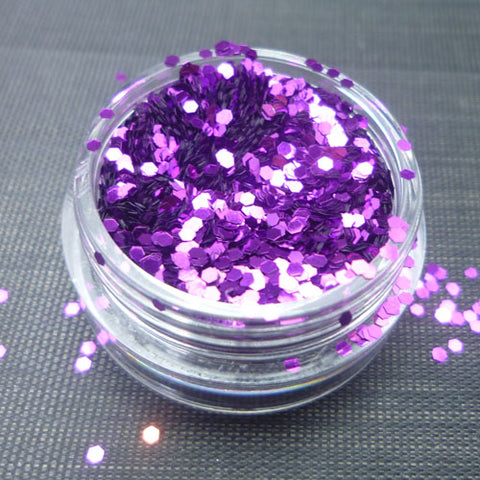 Metallic Purple 1mm hexagon glitter