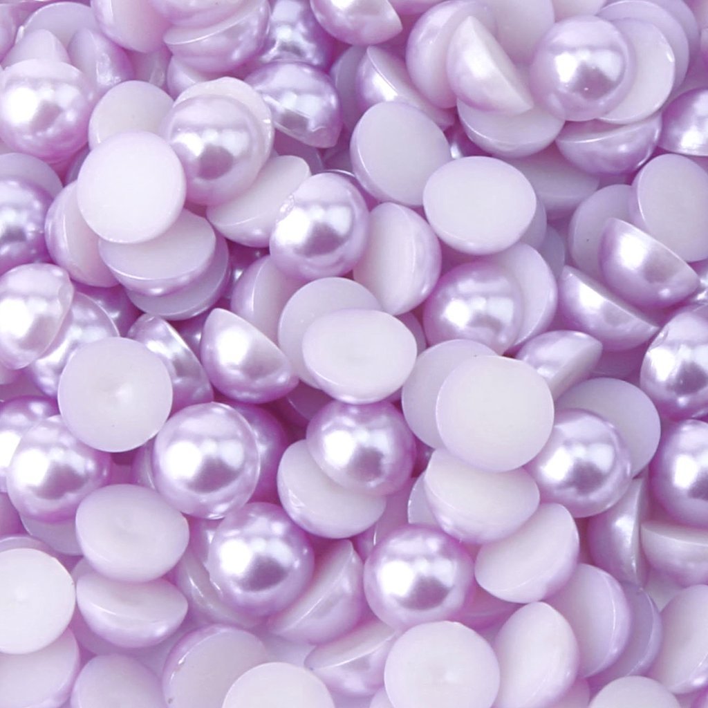 evol lilac flat back pearl embellishments