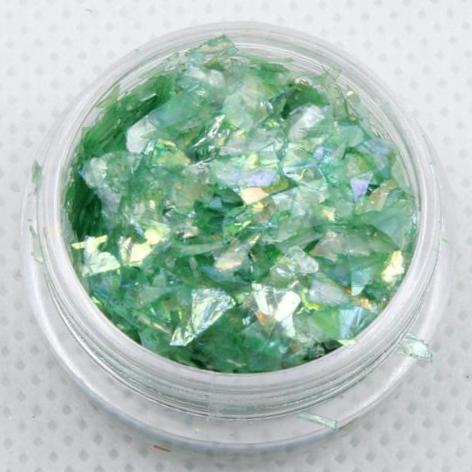 evol green iirdescent ice flakes body glitter pot