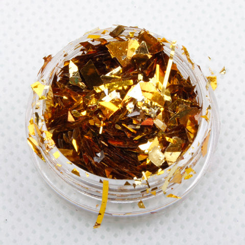 metallic gold ice flakes festival face glitter